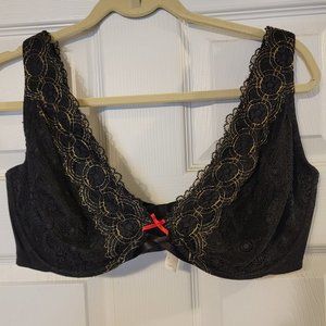 Cacique Lace unlined underwire bra, Size 40F